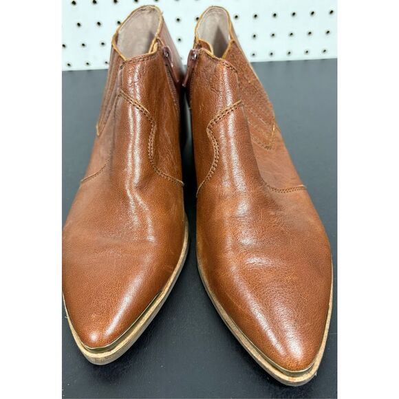 Lucky Brand Kalbah Bootie Brown Leather Ankle Boot Size 9 - Picture 1 of 11